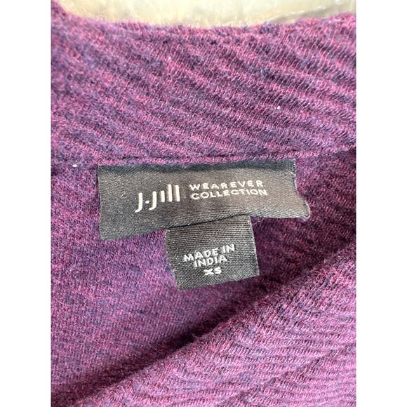 J.Jill Wearever Collection Purple V Neck Knit Pullover Womens Top Shirt Size XS - Picture 3 of 4